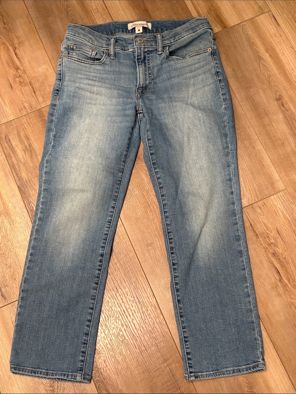 Lucky Brand Women's Cropped Jeans in Light Blue Wash